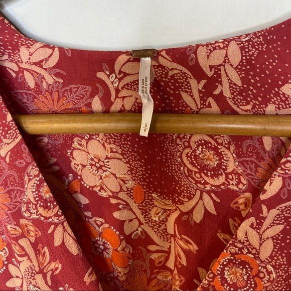 Free People Boho Floral Button Front Mini Dress - Picture 3 of 7